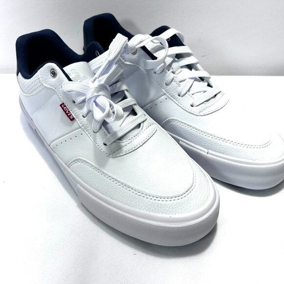 Levi's White Munro Retro Low-Top Men's Sneakers White US 10.5M - Picture 1 of 8